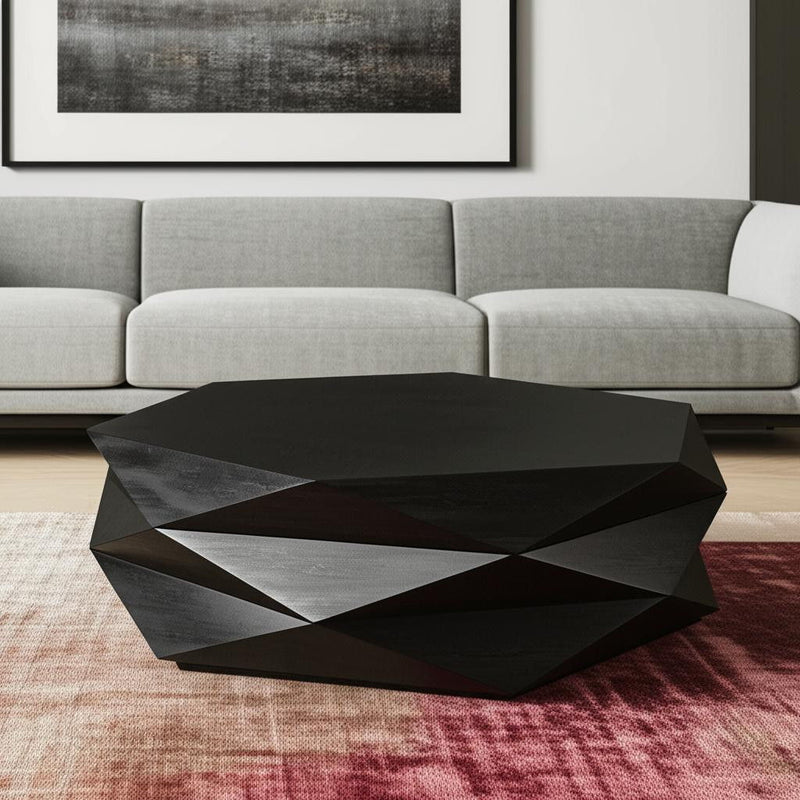 Octagon Coffee Table - Black