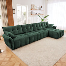 Load image into Gallery viewer, Sofa Set With Ottoman And Pillows, Textured, High Resilience Cushions
