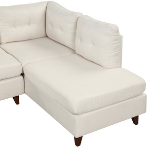 97.2" Modern Linen Fabric Sofa, L-Shape Couch with Chaise Lounge,Sectional Sofa with one Lumbar Pad,Beige