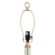Load image into Gallery viewer, Glass LED Table Lamp With Drum Shade - Clear Beige
