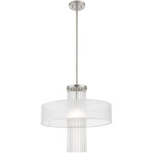 Load image into Gallery viewer, Metal Dimmable Chandelier With Shades - Nickel / Clear
