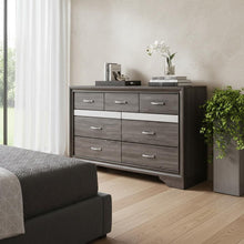 Load image into Gallery viewer, Wood Nine Drawer Double Dresser - Gray
