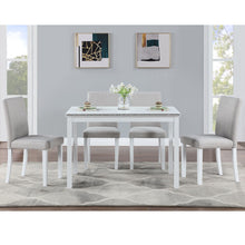 Load image into Gallery viewer, Dining Table Set With Crystal Decoration And Upholstered Chairs
