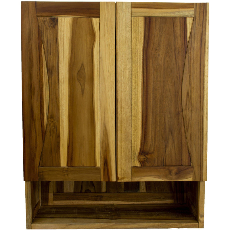 Solid Wood Wall Mounted Accent Cabinet - Brown