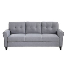 Load image into Gallery viewer, Modern Living Room Sofa Set Linen Upholstered Couch Furniture for Home or Office ,Light Grey-Blue,(1+3-Seat,Old Sku:SG000371AAA)
