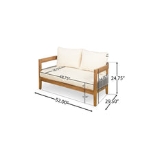 Load image into Gallery viewer, Porto - Outdoor Loveseat &amp; Table - Beige / Teak
