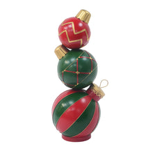 Load image into Gallery viewer, Classic Stacked Christmas Ball Decoration With Durable Construction - Red
