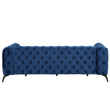 Load image into Gallery viewer, 85.5&quot; Velvet Upholstered Sofa with Sturdy Metal Legs,Modern Sofa Couch with Button Tufted Back, 3 Seater Sofa Couch for Living Room,Apartment,Home Office,Blue
