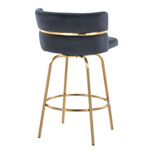 Load image into Gallery viewer, Cinch - Glam / Art Deco Fixed Height Counter Stool With Swivel With Round Footrest (Set of 2)
