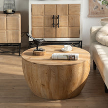 Load image into Gallery viewer, Vintage Style Barrel Coffee Table With Storage
