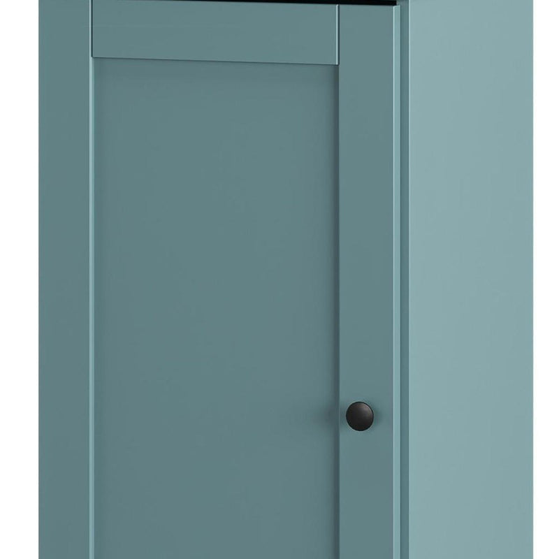 Ten Pair Solid Woodshoe Storage Cabinet (752117) - Aqua