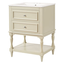 Load image into Gallery viewer, Bathroom Vanity With Sink, 2 Drawers Storage Cabinet, Open Shelf
