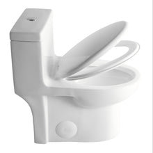 Load image into Gallery viewer, Gloss Tornado Flush 1 Piece Toilet With Soft Closing Seat, Water Saving Dual Flush - Gloss White
