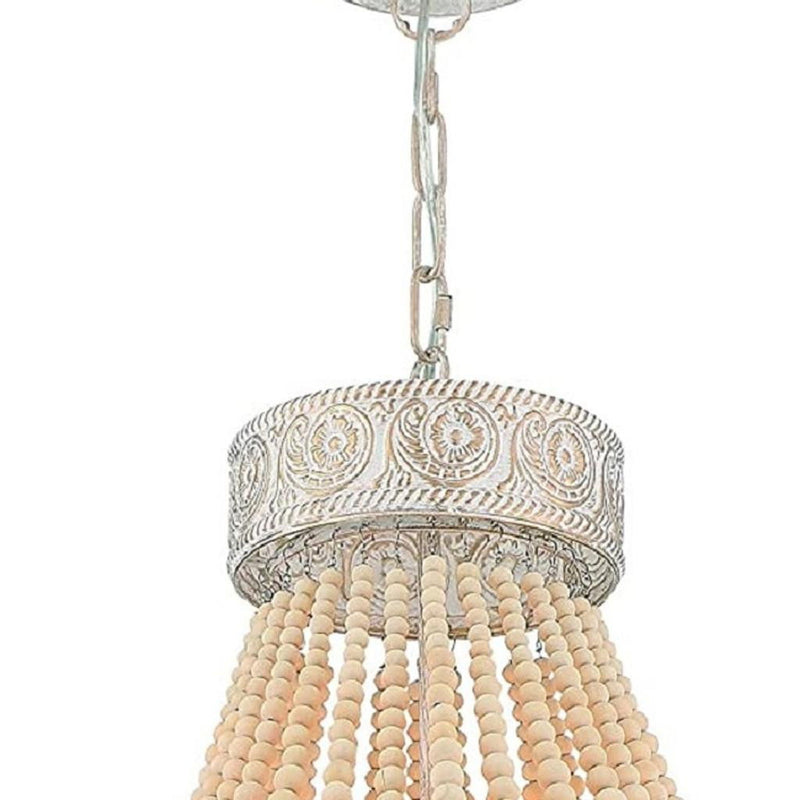 Candle Style Six Light Metal Dimmable Chandelier - Gold / White