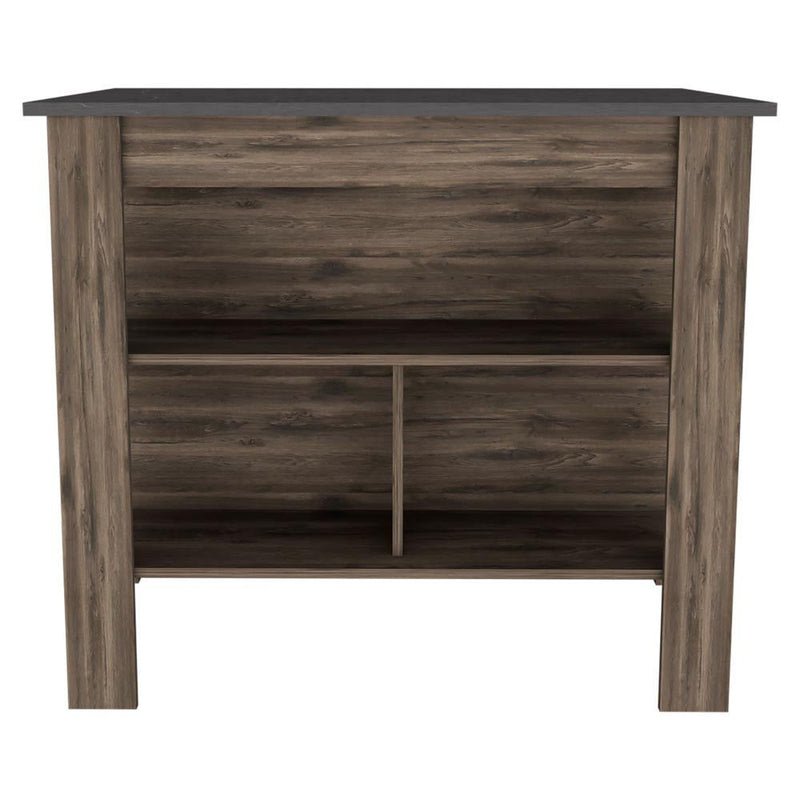 41" Kitchen Island With Storage - Brown