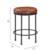 Load image into Gallery viewer, Michael - Backless Counter Height Stool - Caramel
