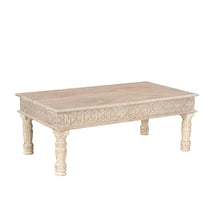 Load image into Gallery viewer, Solid Wood Distressed Coffee Table - Beige
