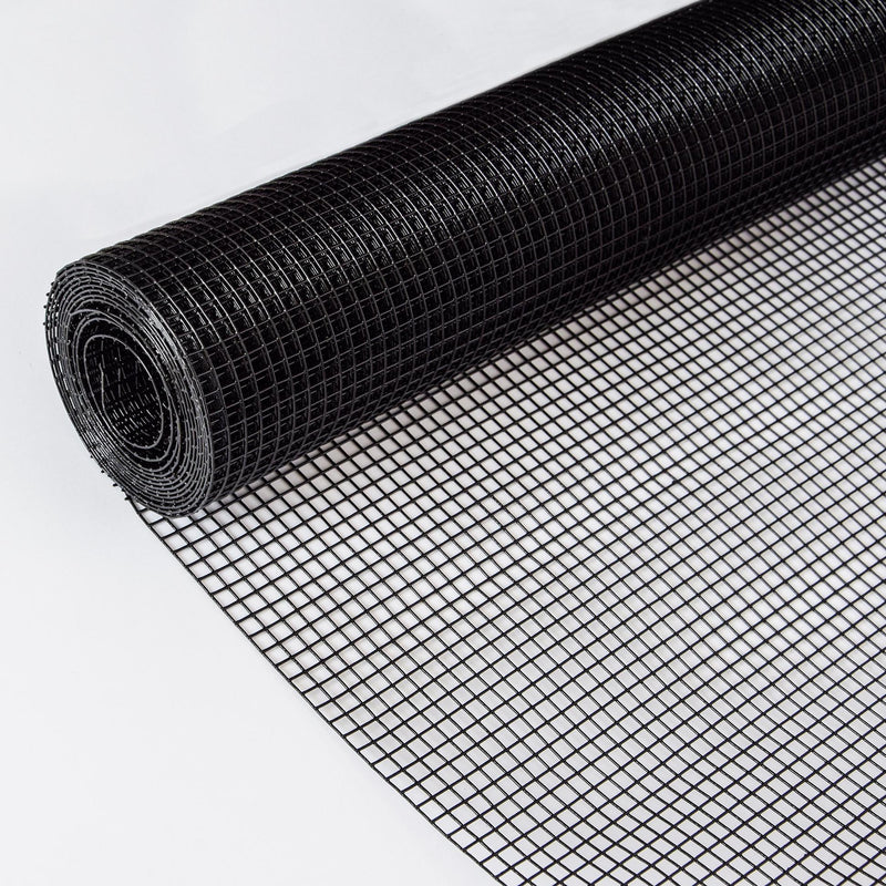 Vinyl Coated Hardware Cloth 19 Gauge Welded Wire Fence For Poultry Netting And Chicken Coop - Black