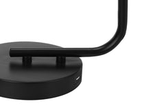 Load image into Gallery viewer, Metal Round Arched USB Table Lamp With Clear Drum Shade - Black
