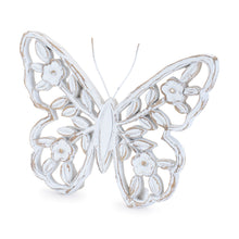 Load image into Gallery viewer, Poly Butterfly Tabletop Sculptures (Set of 2) - White / White

