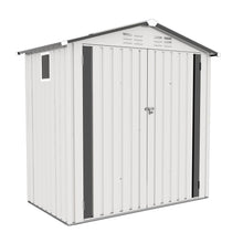 Load image into Gallery viewer, Garden Tool Shed Metal Storage Shed With Peaked Roof Waterproof Lockable Door

