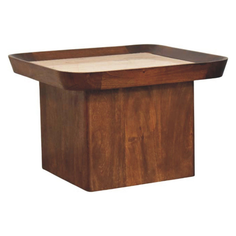 Square Coffee Table With 12 - Brown