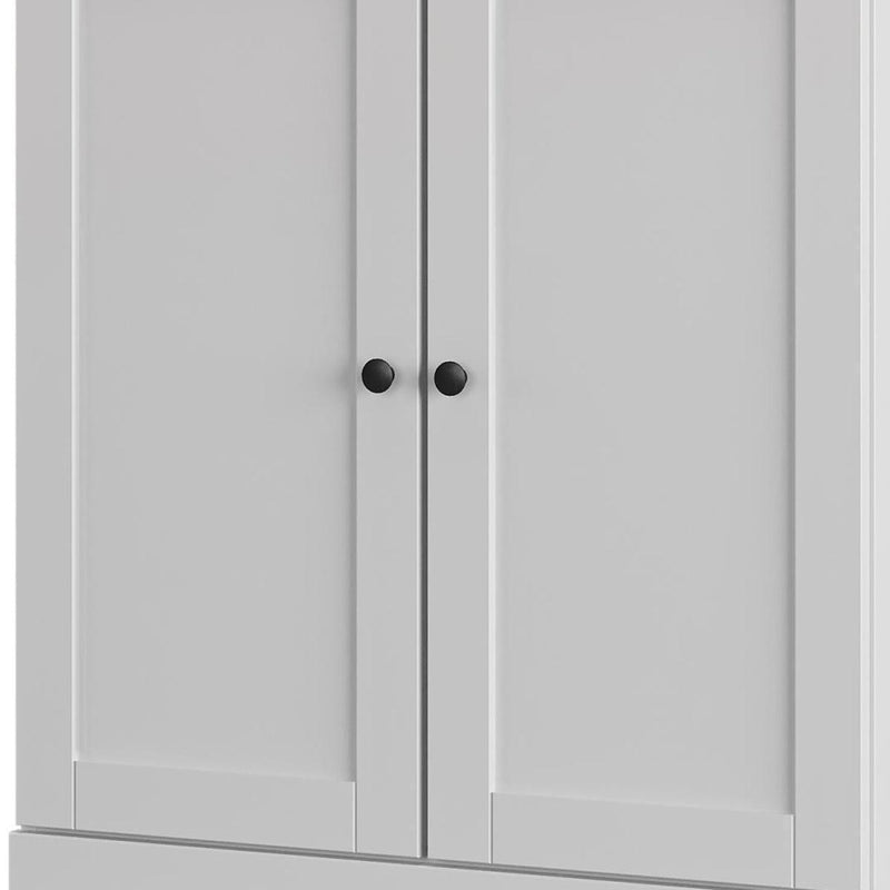 Twenty Pair Solid Woodshoe Storage Cabinet (752344) - White