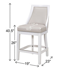 Load image into Gallery viewer, Modern Swivel Stool With Tall Back
