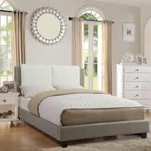 Load image into Gallery viewer, Bed Set With 2 Tone Upholstered Headboard
