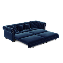 Load image into Gallery viewer, 3 In 1 Convertible Sleeper Sofa Bed With Movable Ottoman

