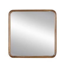 Load image into Gallery viewer, 32" Square Framed Accent Mirror - Brown
