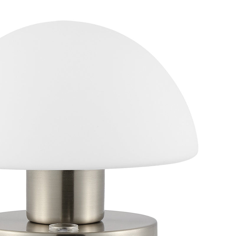 Novelty USB Table Lamp With Dome Shade - Nickel