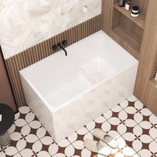 Load image into Gallery viewer, Gloss Freestanding Bathtub With Built In Seat
