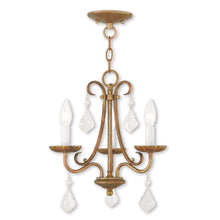 Load image into Gallery viewer, 15" Three Light Dimmable Chandelier With Shades - Gold
