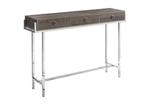 Load image into Gallery viewer, Console Table And Drawers - Taupe And Silver
