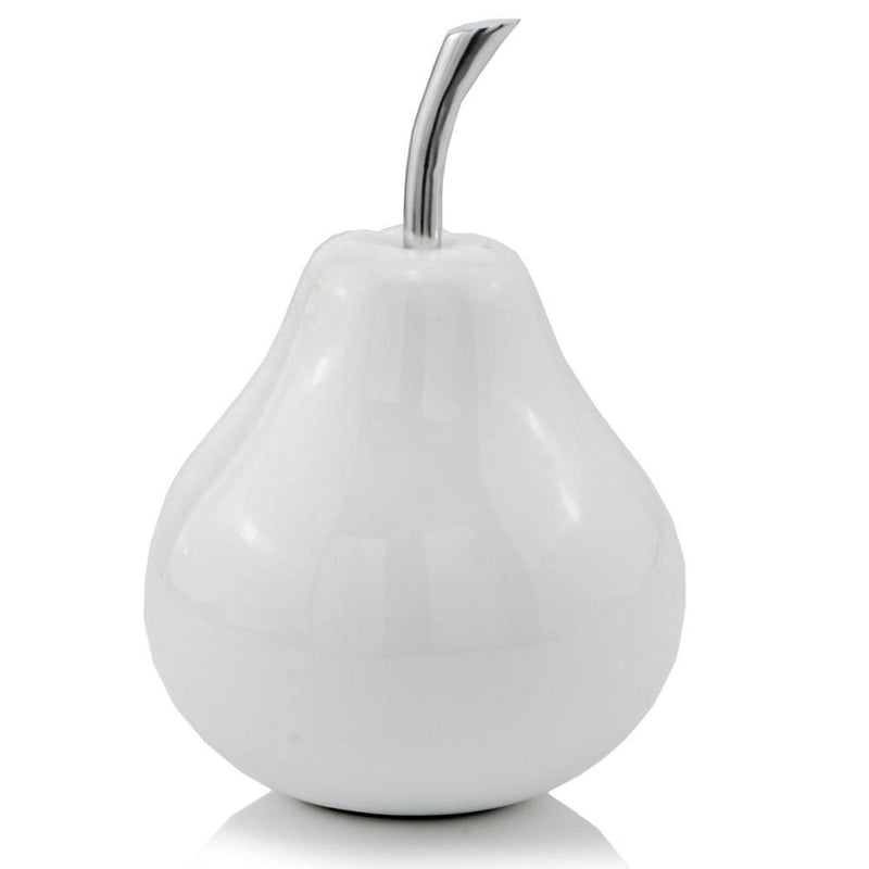 Jumbo Pear Shaped Accent Home Decor - White