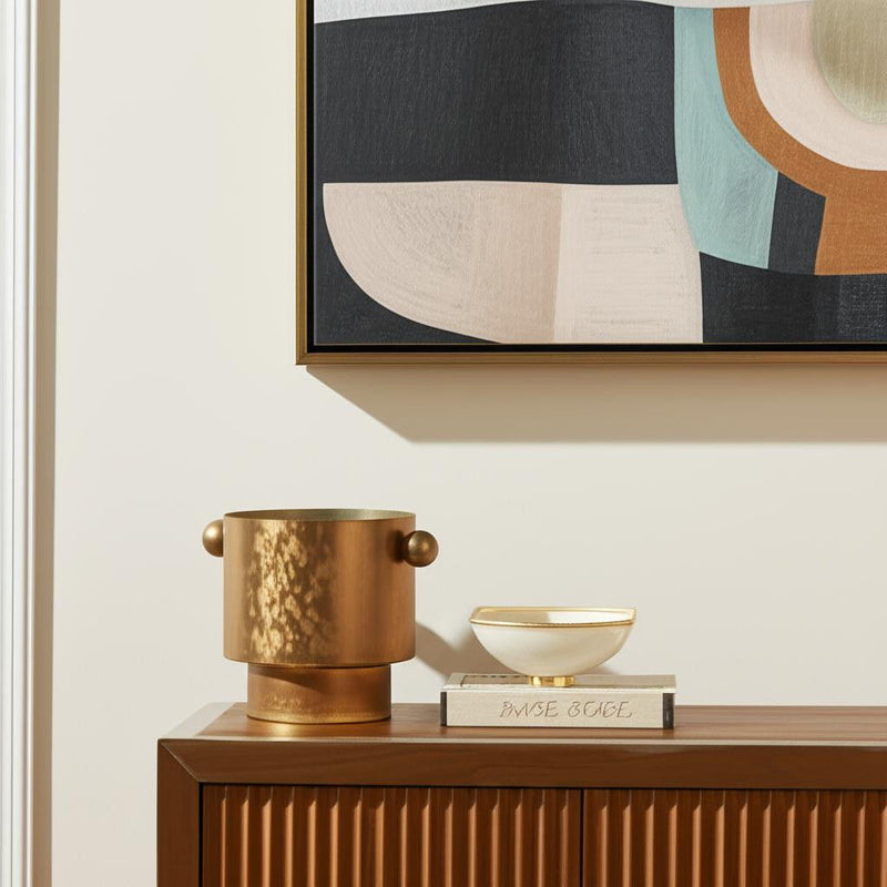 Round Table Vase (608300) - Gold
