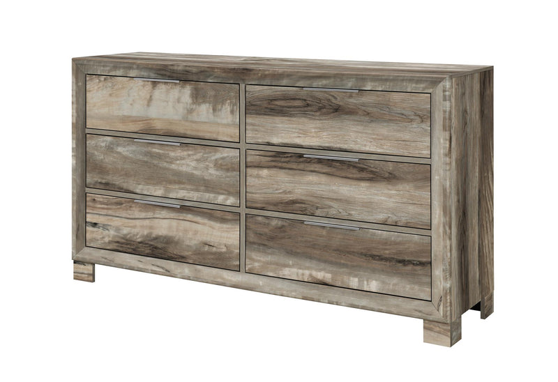 Wood Six Drawer Double Dresser (766562) - Brown