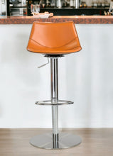Load image into Gallery viewer, Steel Swivel Low Back Bar Height Bar Chair - Terra Cotta / Silver
