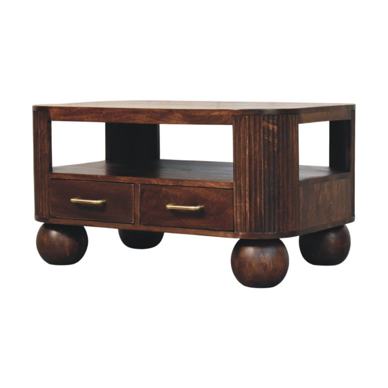 Solid Wood Solid Coffee Table With Drawer (717416) - Brown