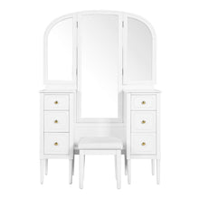 Load image into Gallery viewer, 47" Wood Vanity 6 Drawer Dresser - White
