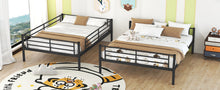 Load image into Gallery viewer, Full XL Over Queen Metal Bunk Bed, Black
