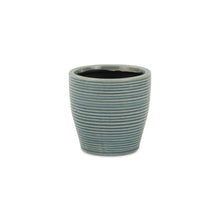 Load image into Gallery viewer, Striped Round Pot Planter - Blue

