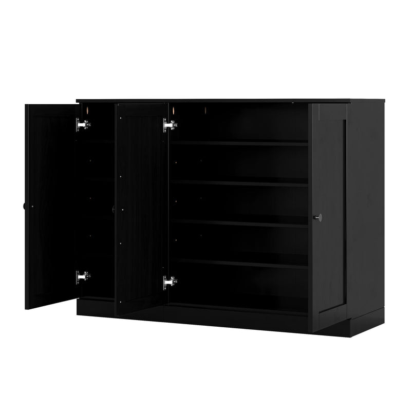 Solid Woodshoe Storage Cabinet (755978) - Black
