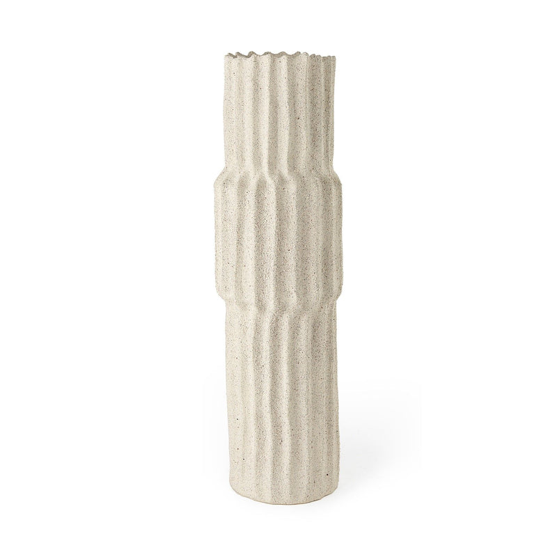 Abstract Cylinder Table Vase (397583) - Cream