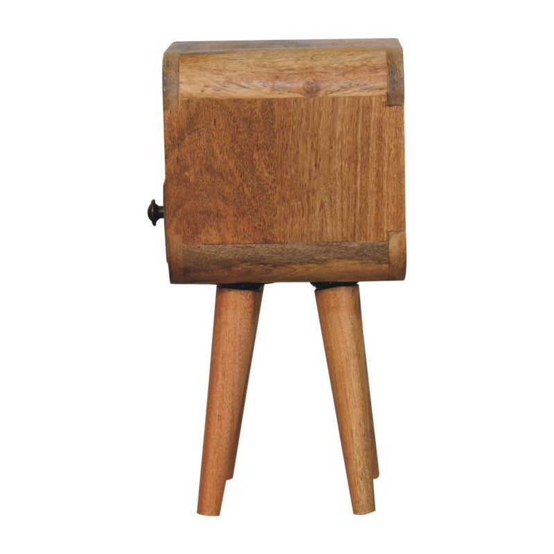 16" Solid Wood Square One Drawer Nightstand - Oak