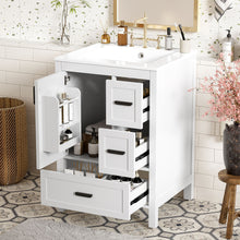 Load image into Gallery viewer, Bathroom Vanity With Sink, Soft-Close Doors, Double-Layer Shelf And 3 Drawers
