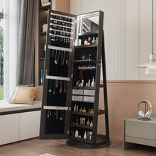 Load image into Gallery viewer, Swivel Jewelry Cabinet With Full Length Mirror
