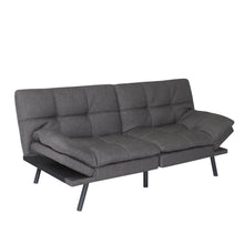 Load image into Gallery viewer, Convertible Memory Foam Futon Couch Bed, Modern Folding Sleeper Sofa-SF267FADGY
