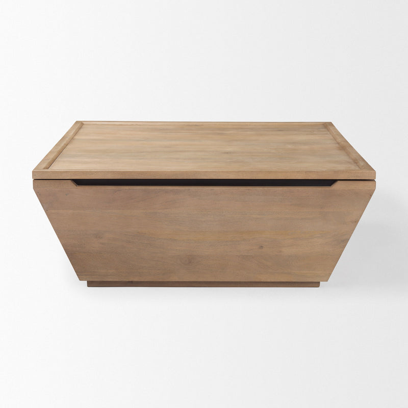 Square Lift Top Coffee Table - Gray / Brown